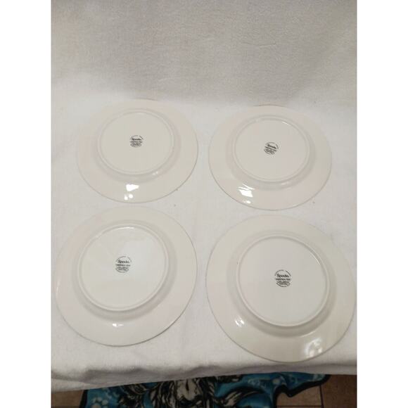 4 Plates SPODE 8" PLATES Salad Dessert Christmas Tree REPLACEMENT Excellent - Picture 12 of 13